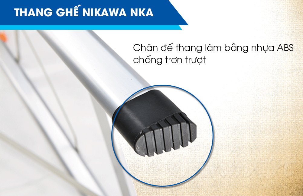 Chân thang ghế được lót nhựa ABS chống trơn trượt