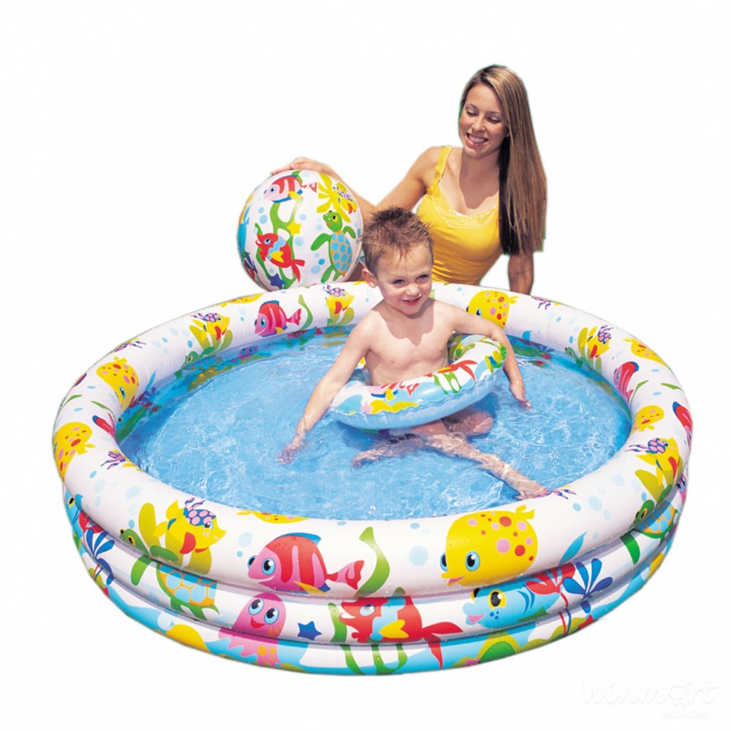 bể bơi phao hình tròn cho bé có thể cất gọn khi không dùng đến