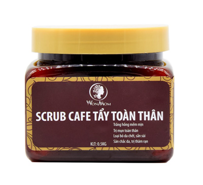 Scrub Cafe tẩy toàn thân Wonmom tẩy sạch tế bào chết trên da mặt