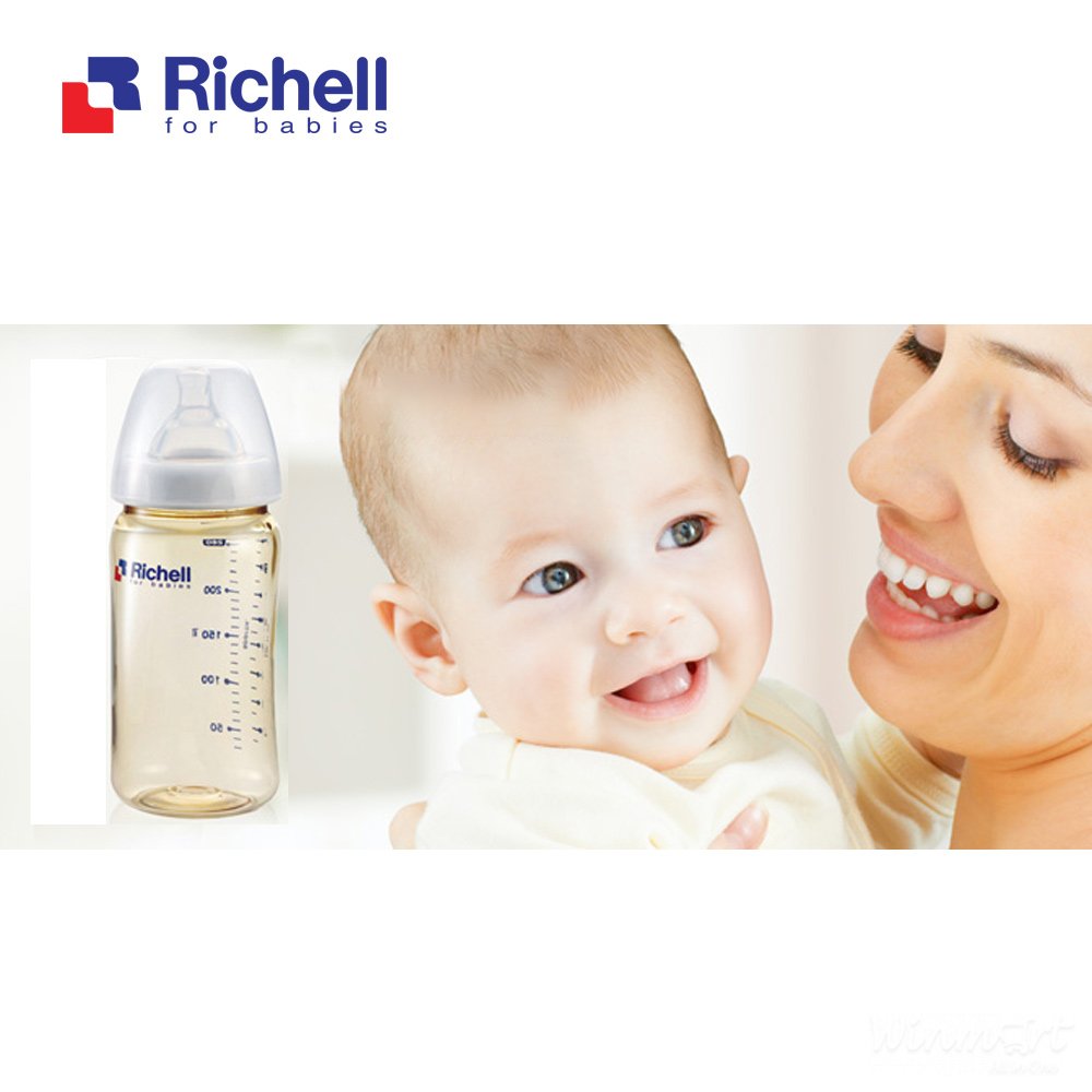 Bình sữa PPSU của Rechell dung tích 260ml dễ dàng sử dụng