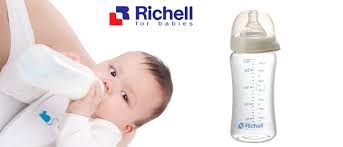  Bình sữa thủy tinh cổ rộng alpha 260ml Richell - RC98145