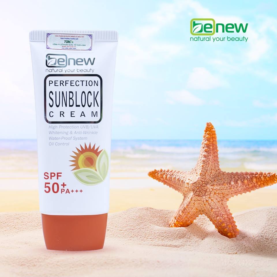 Kem chống nắng dưỡng trắng da BENEW Perfection Sunblock 50ml - Winmart.onl