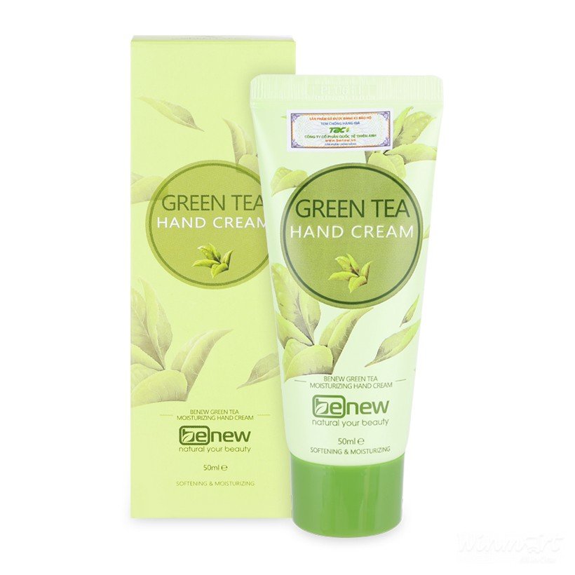 Combo 2 Kem dưỡng ẩm, chống nứt nẻ Da tay BENEW Green Tea Hand Cream 50ml