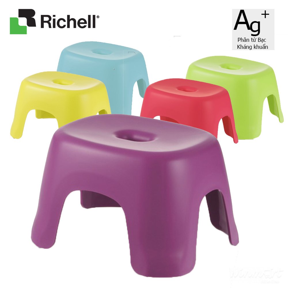 Ghế nhựa kháng khuẩn Hayur Richell màu Tím thiết kế tinh tế tiện dụng