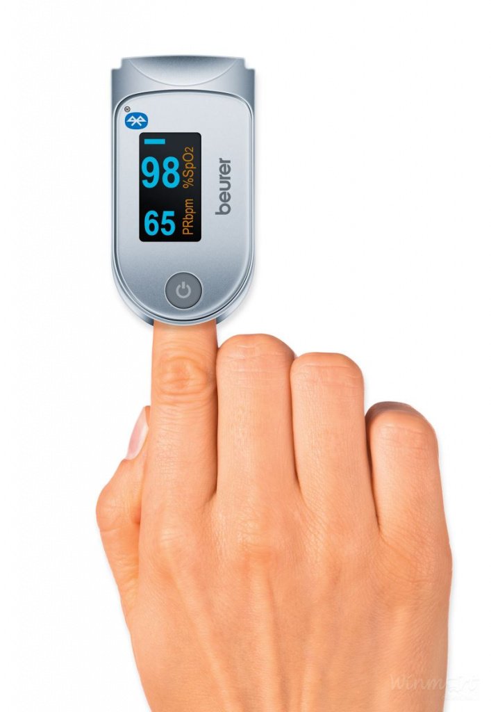 Máy do khí máu và nhịp tim kết nối Smartphone mã PO60 chính hãng Beurer