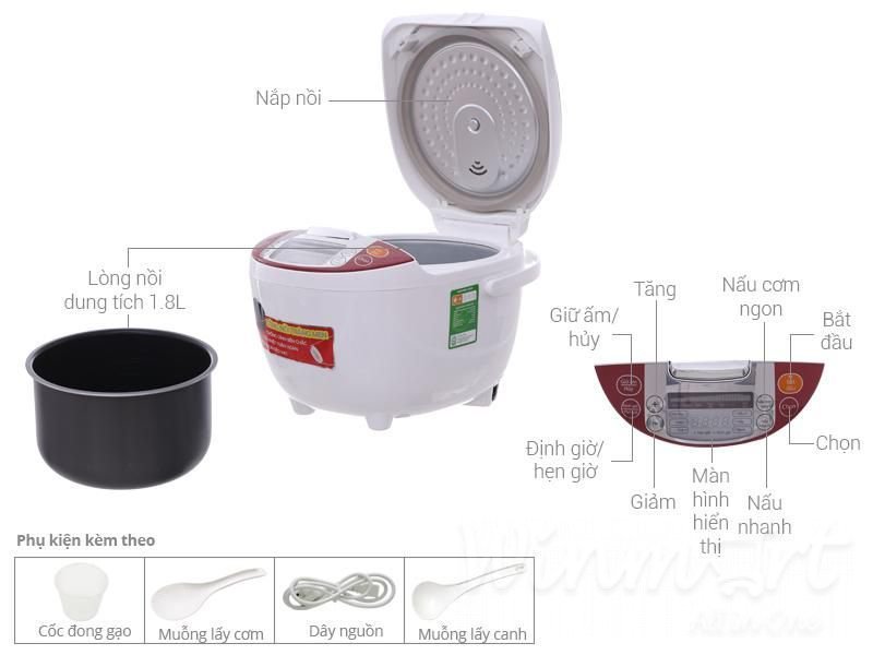 Nồi cơm điện tử thông minh Ceramic Pot 1.8L CFXB50FC29VN-75 tại Winmart.onl