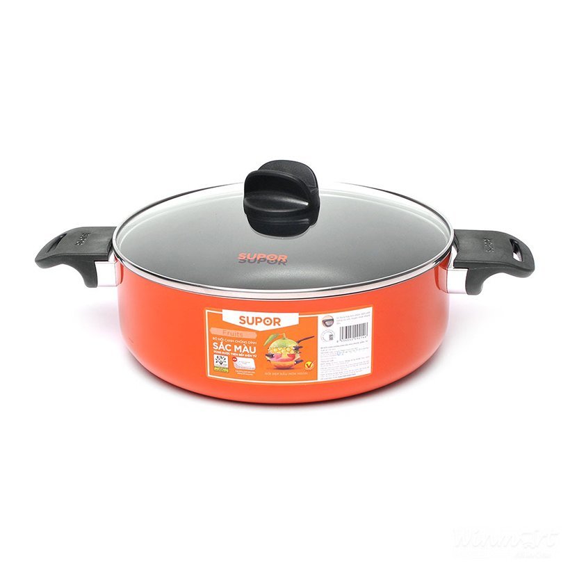 Nồi canh chống dính sắc mầu Fruits S08A26IH chất liệu chống dính an toàn
