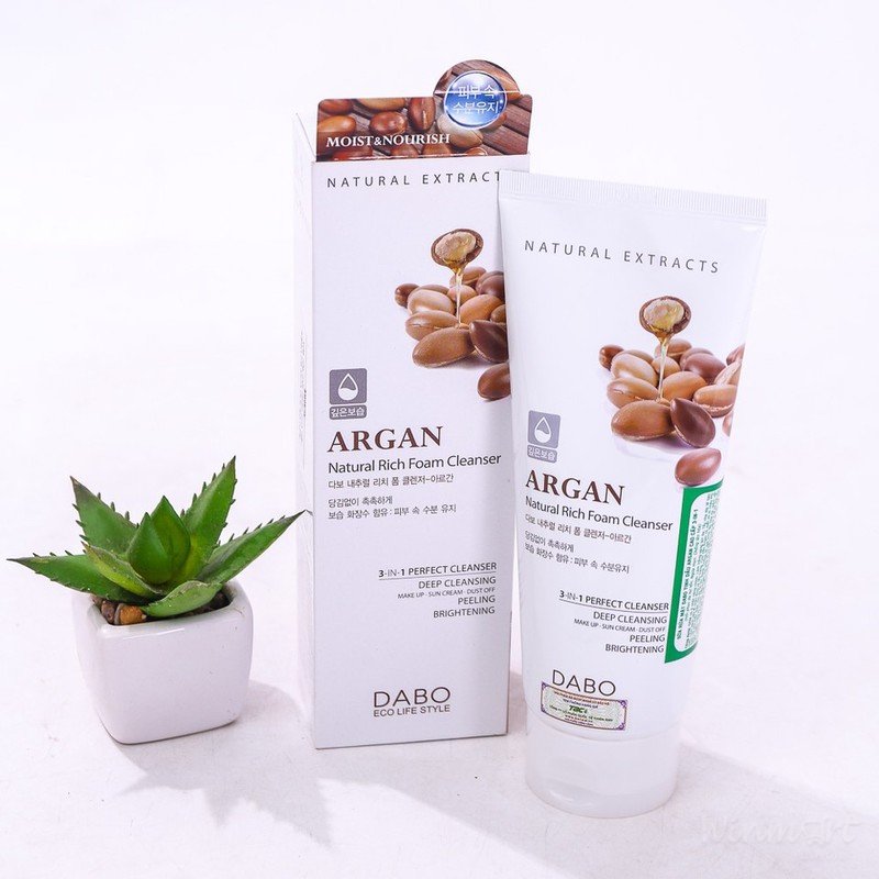 Sữa rửa mặt DABO 3-in-1 Tinh chất Argan 180ml 