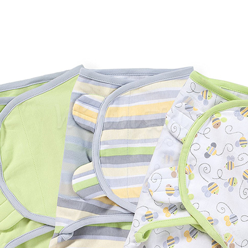 Set 3 chăn quấn Busy Bee size S hoặc size M an toàn cho bé thiết kế thông minh