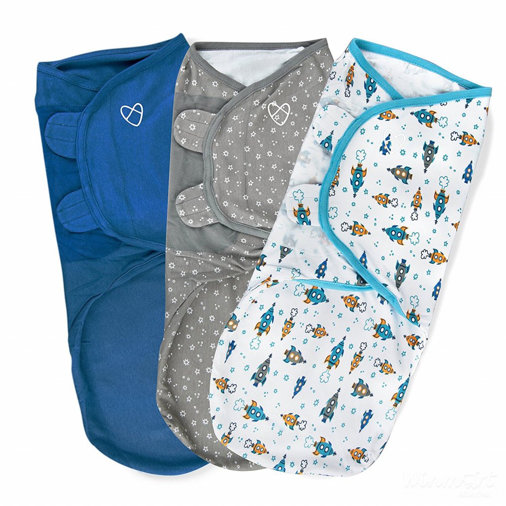 Set 3 chăn quấn SwaddleMe Superstar Boy size L