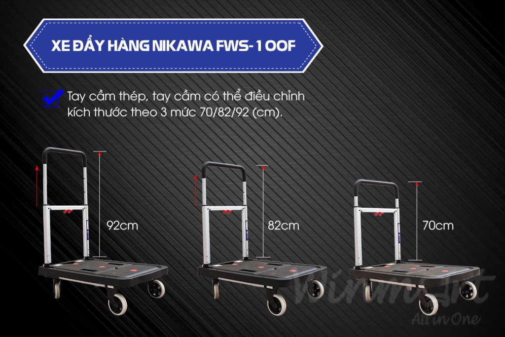 Xe đẩy hàng Nikawa FWS-100F thiết kế thông minh tiện dụng