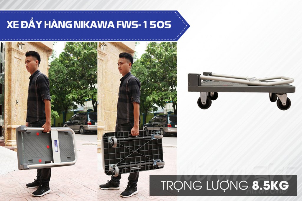 Xe đẩy hàng Nikawa FWS-150S nhiều ưu điểm tiện dụng