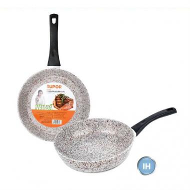 Chảo vân đá chống dính dùng trên bếp từ Rock F23A28IH-28cm