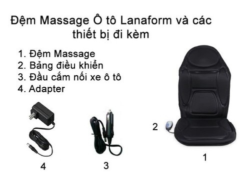 Đệm Massage Cho Ô Tô Lanaform_Winmart.onl
