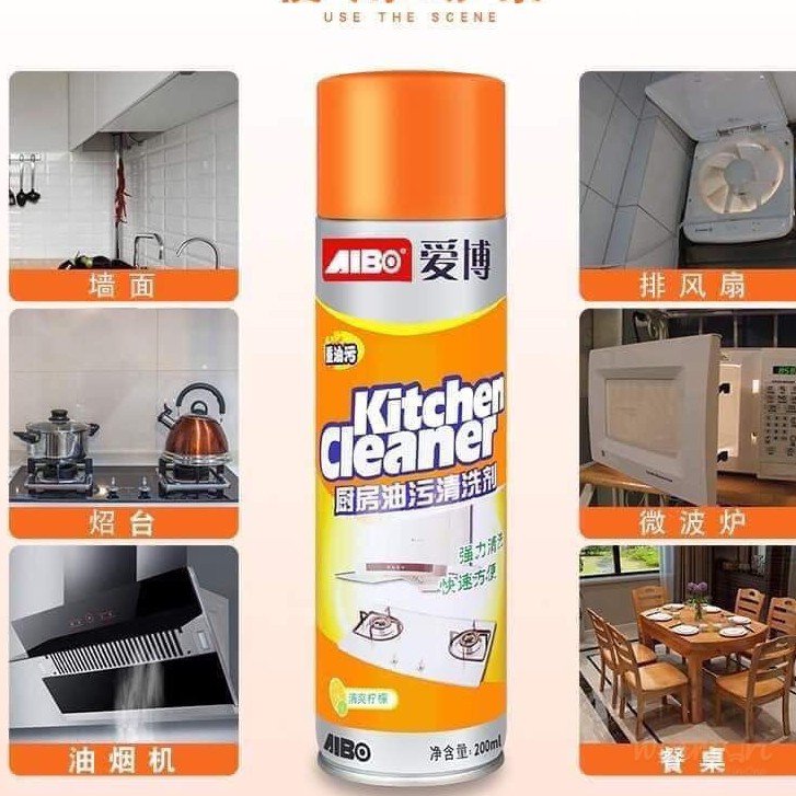 2 chai Tẩy vết bẩn cứng đầu Kitchen Cleaner an toàn cho người dùng