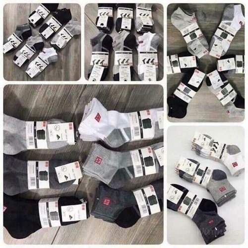 5 đôi Tất cotton Uniqlo thoáng khí, thấm mồ hôi tốt_Winmart.onl