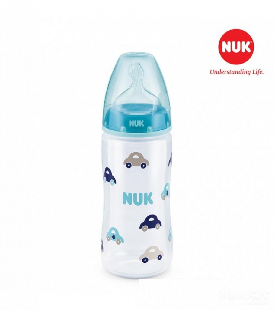 Bình sữa NUK PP 300ml núm ti Silicone S1 - M