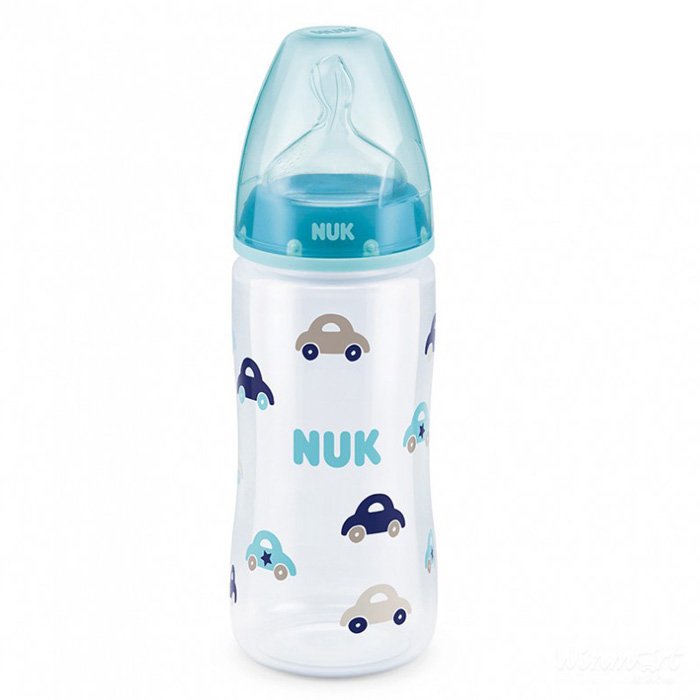 Bình sữa NUK PP 300ml núm ti Silicone S2 - M