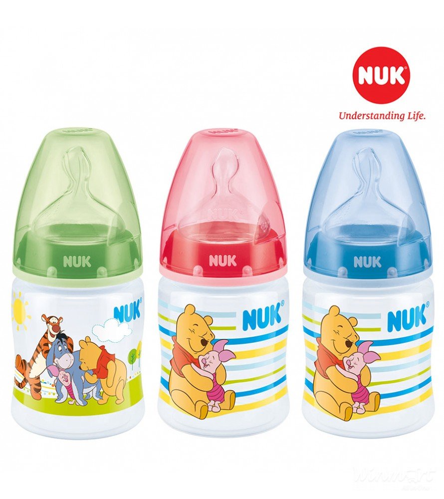 Bình sữa NUK PP Disney 150ml núm ti Silicone S1 - M hàng chính hãng nhập khẩu tại Đức