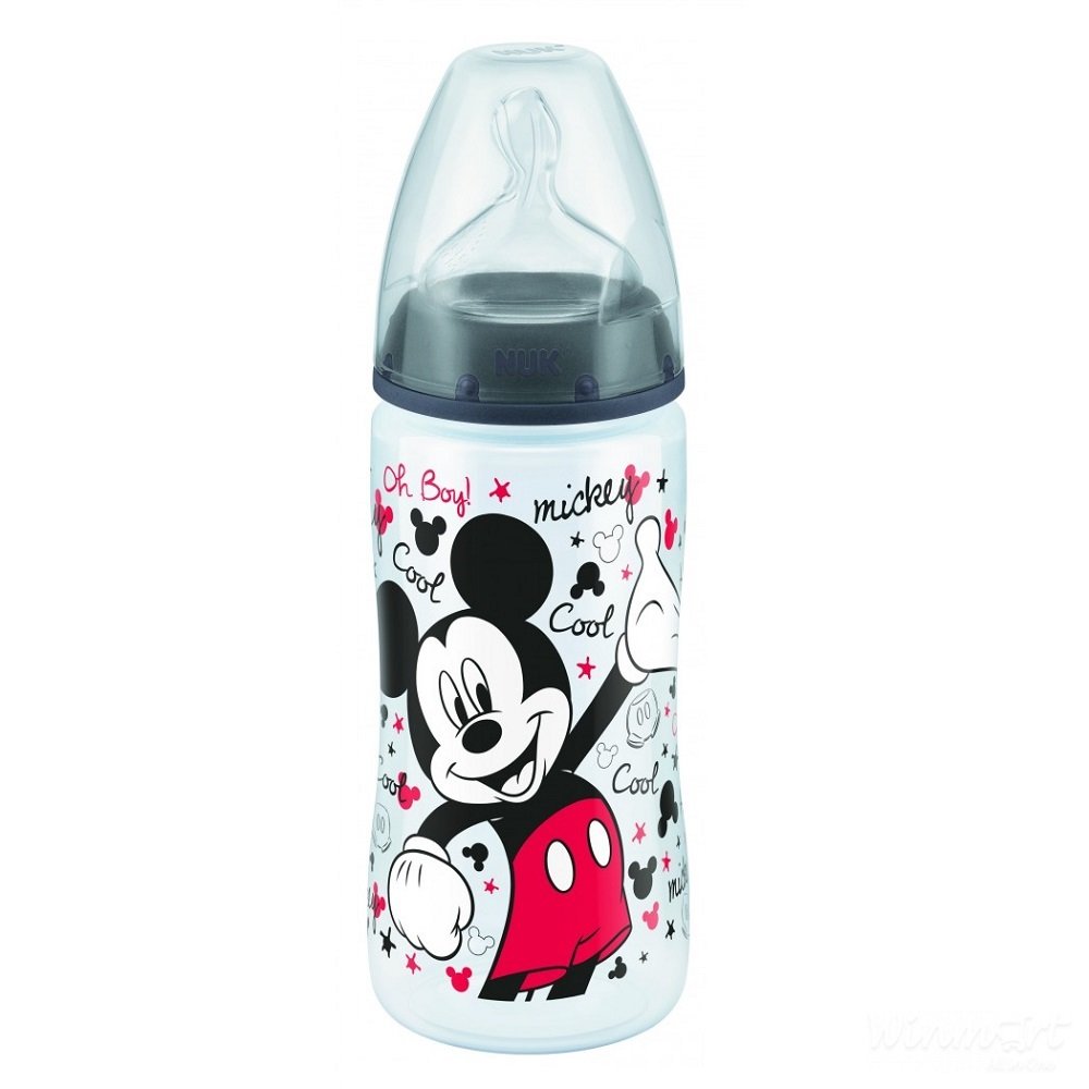 Bình sữa NUK PP Mickey 300ml núm ti Silicone S2 - M