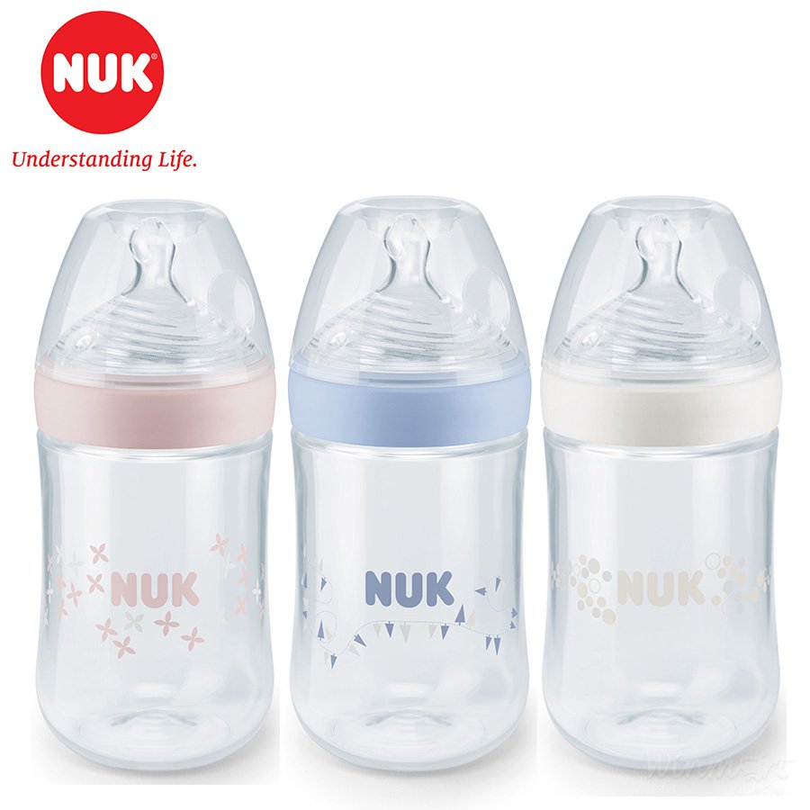 Bình sữa NUK PP Nature Sense 260ml núm ti Silicone S2 - M