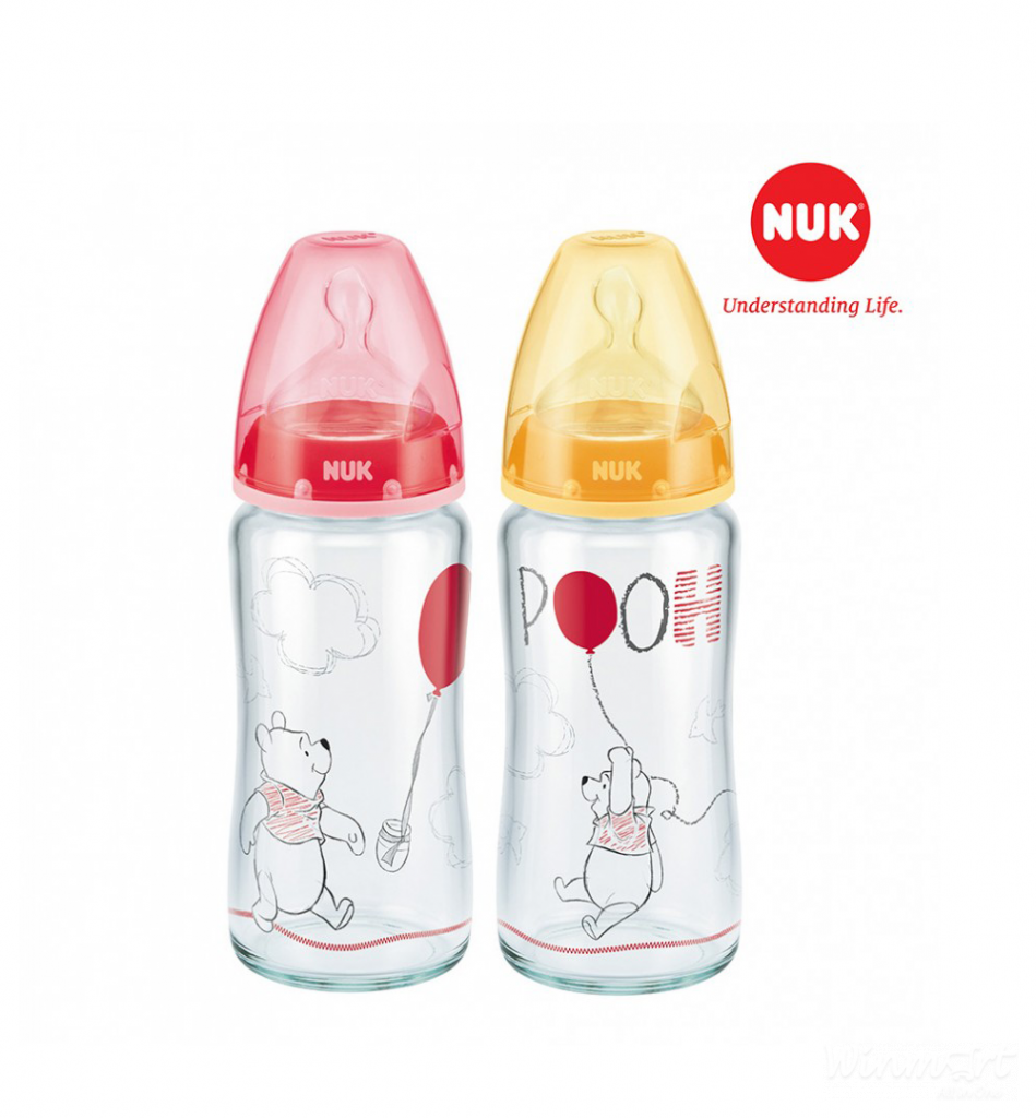 Bình sữa NUK thủy tinh Disney 240ml núm ti Silicone S1 - M giá tốt nhất tại Winmart.onl