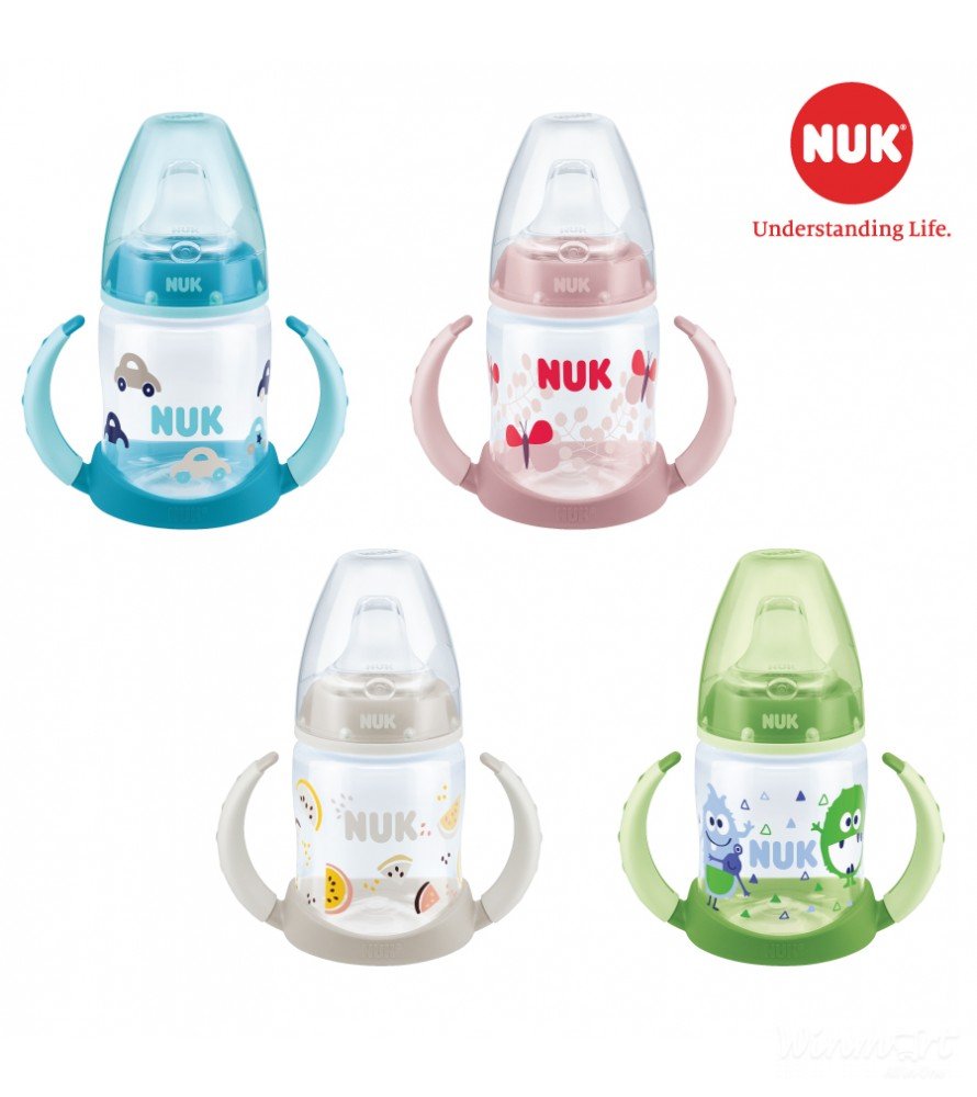 Bình tập uống NUK PP 150ml được làm từ chất liệu nhựa cao cấp và an toàn