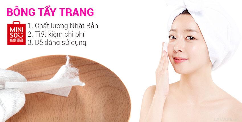 Bông tẩy trang cao cấp công nghệ Nhật an toàn cho làn da