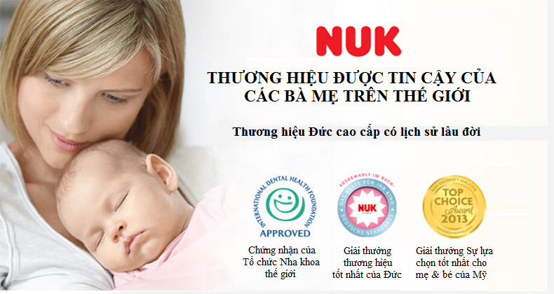 Thương hiệu NUK đạt tiêu chuẩn quốc tế