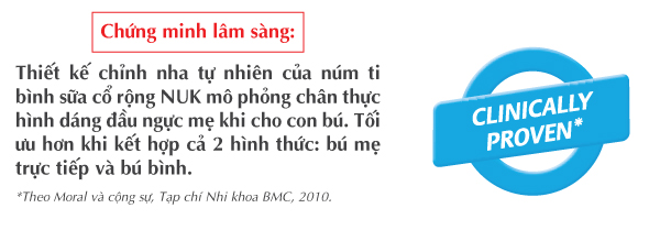 Bộ 2 núm ti NUK cao su S2 - S an toàn tuyệt đối