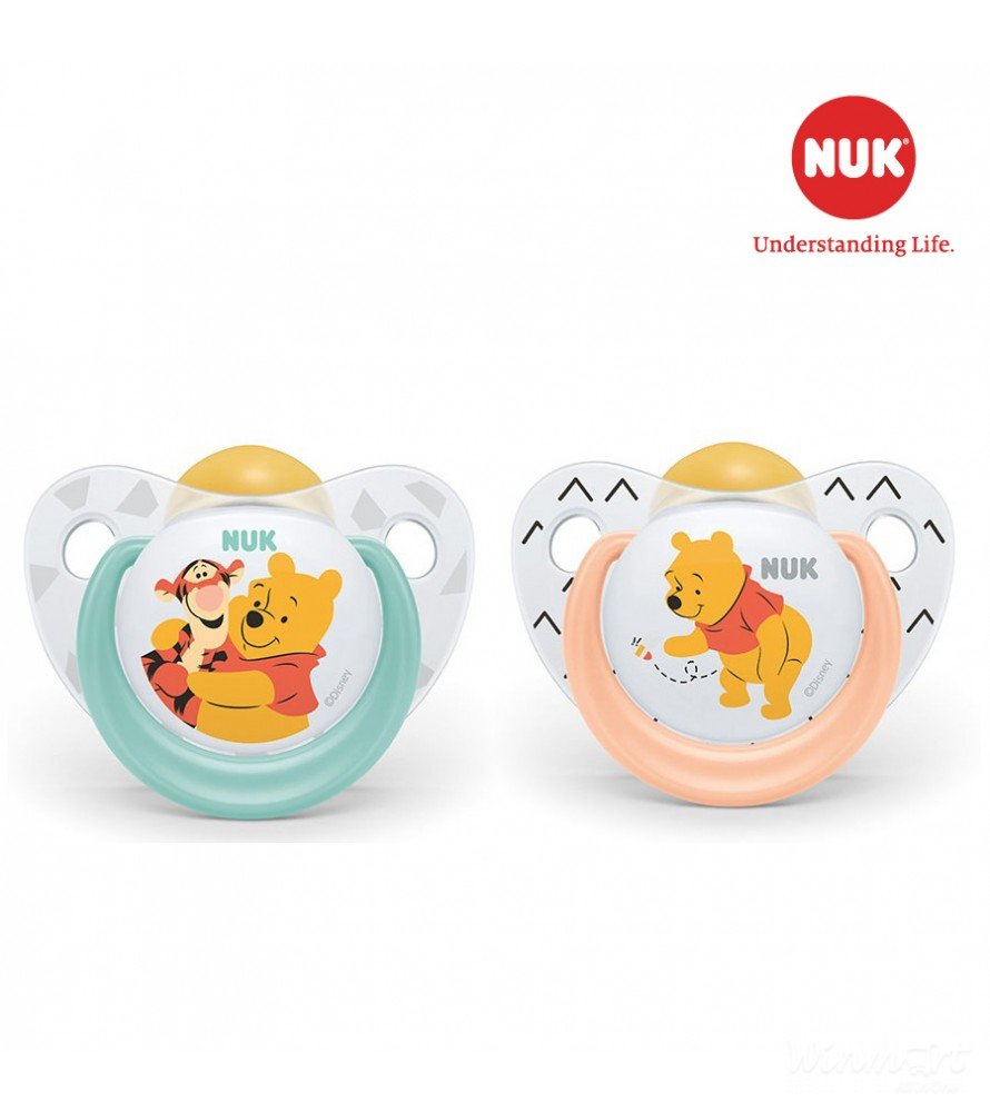 Bộ 2 ti giả NUK Cao su Disney Sleeptime 6-18m NU66135