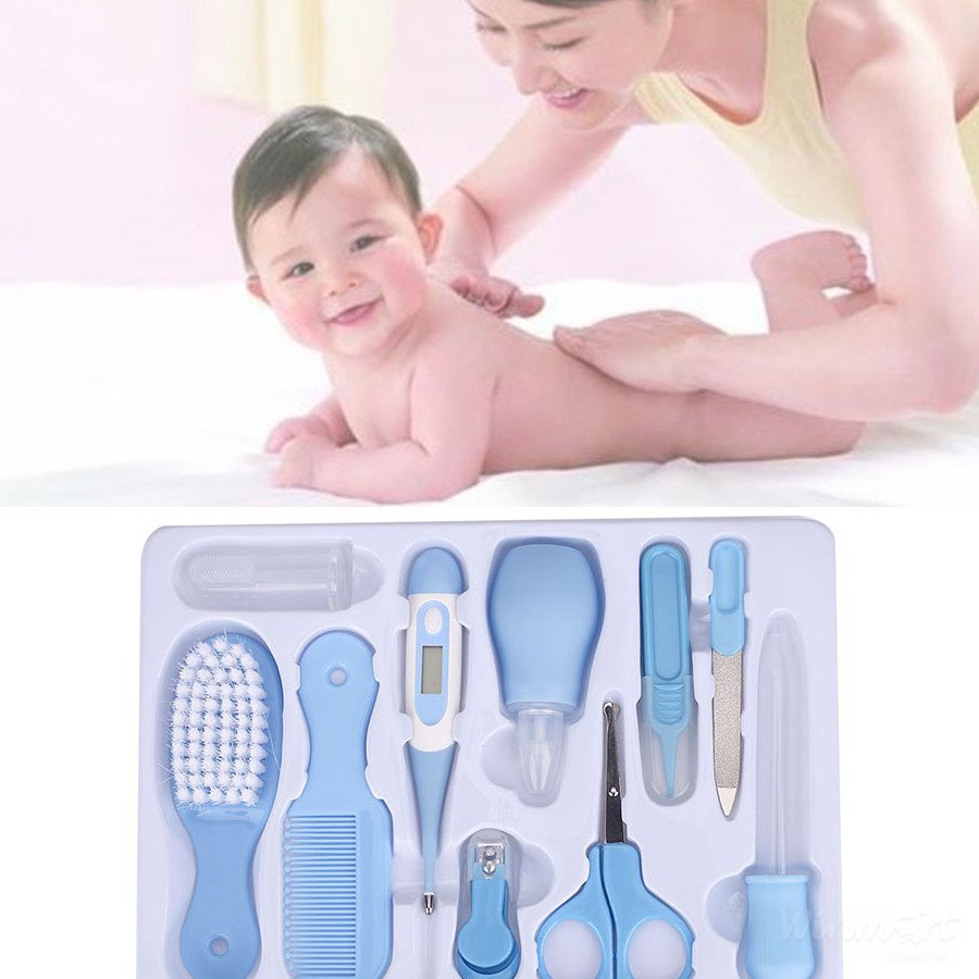 Bộ 10 Dụng Cụ Chăm Sóc Đa Năng Cho Bé Baby Kids chất lượng cao cấp an toàn cho bé