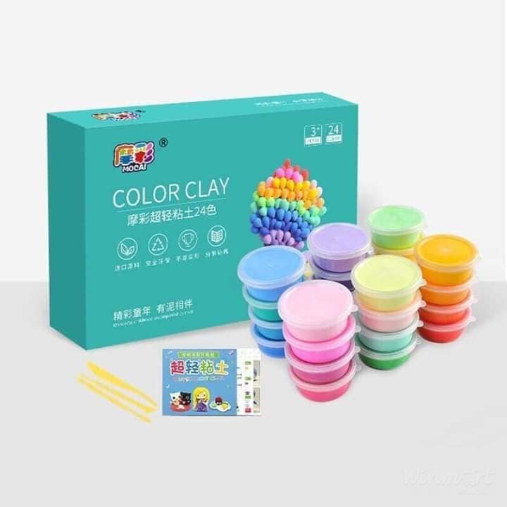 Bộ sáp nặn 24 màu Color Clay được làm từ nguyên liệu an toàn cho bé