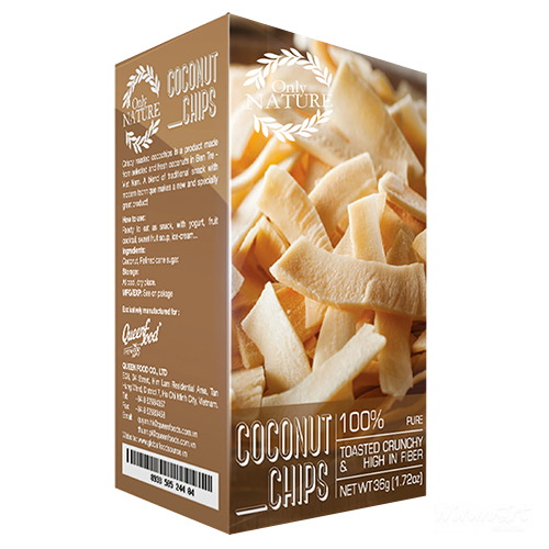 Combo 3 gói Dừa sấy Coconut Chips 100g thơm ngon bổ dưỡng
