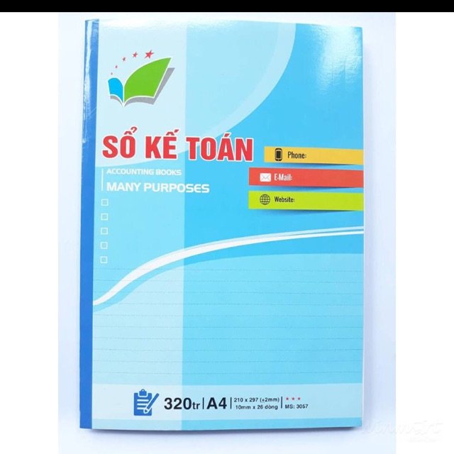 Combo 6 quyển Sổ kế toán TH 320 trang HT