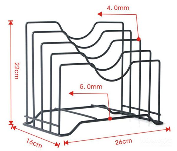 Giá để dao, thớt, vung nồi được làm bằng chất liệu cao cấp an toàn