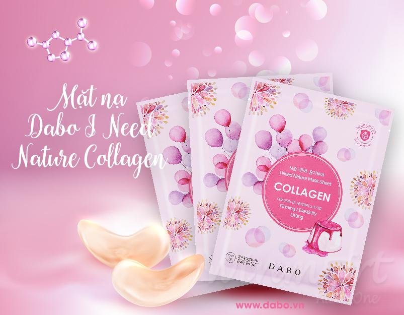 Mặt nạ Cao cấp Collagen Dabo I Need Nature Mask Sheet Collagen 23g