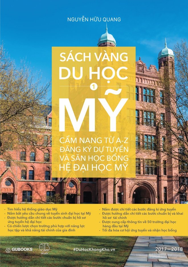 Sách vàng du học Mỹ - Cẩm nang từ A-Z đăng ký dự tuyển & săn học bổng hệ Đại học Mỹ