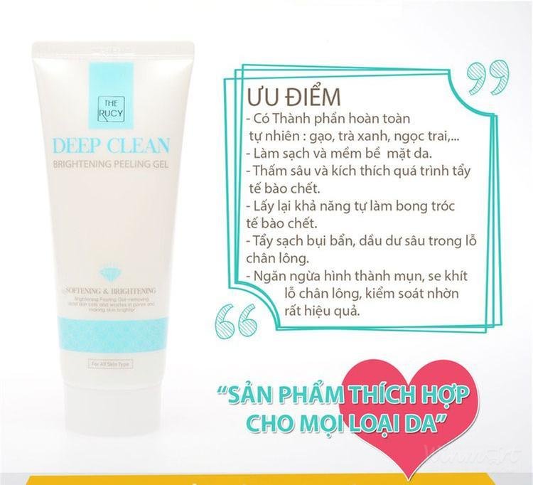 Tẩy tế bào chết The Rucy Deep Clean Brightening Peeling Gel