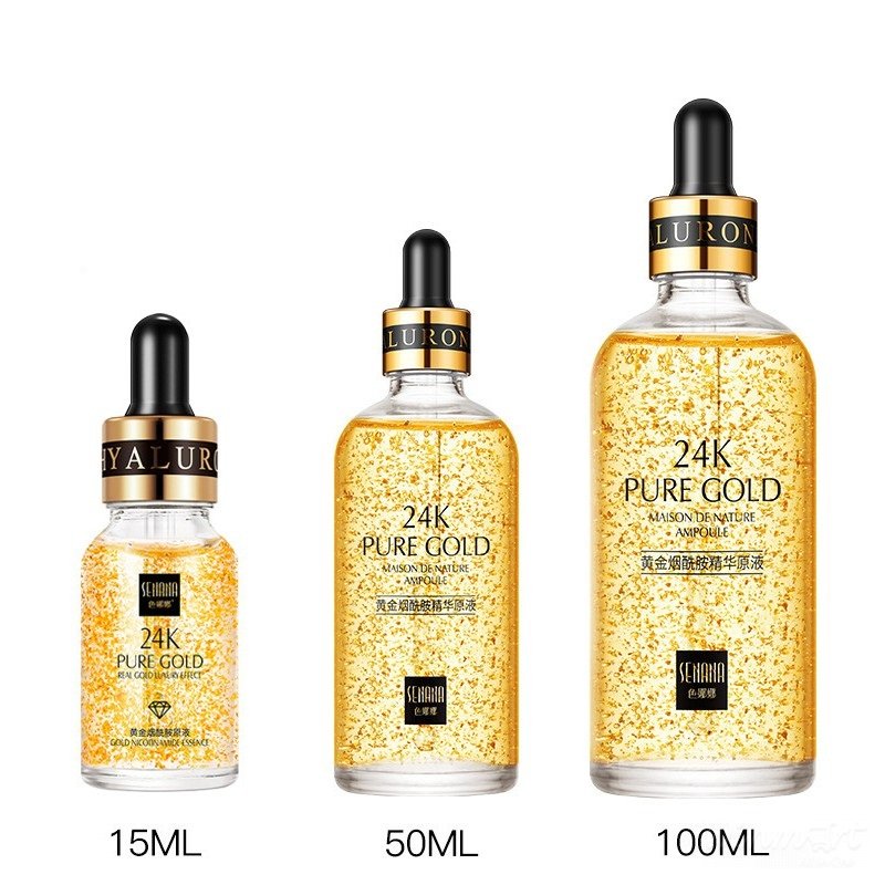 Serum Dưỡng Trắng Căng Bóng Da Senana Pure Gold 15ml